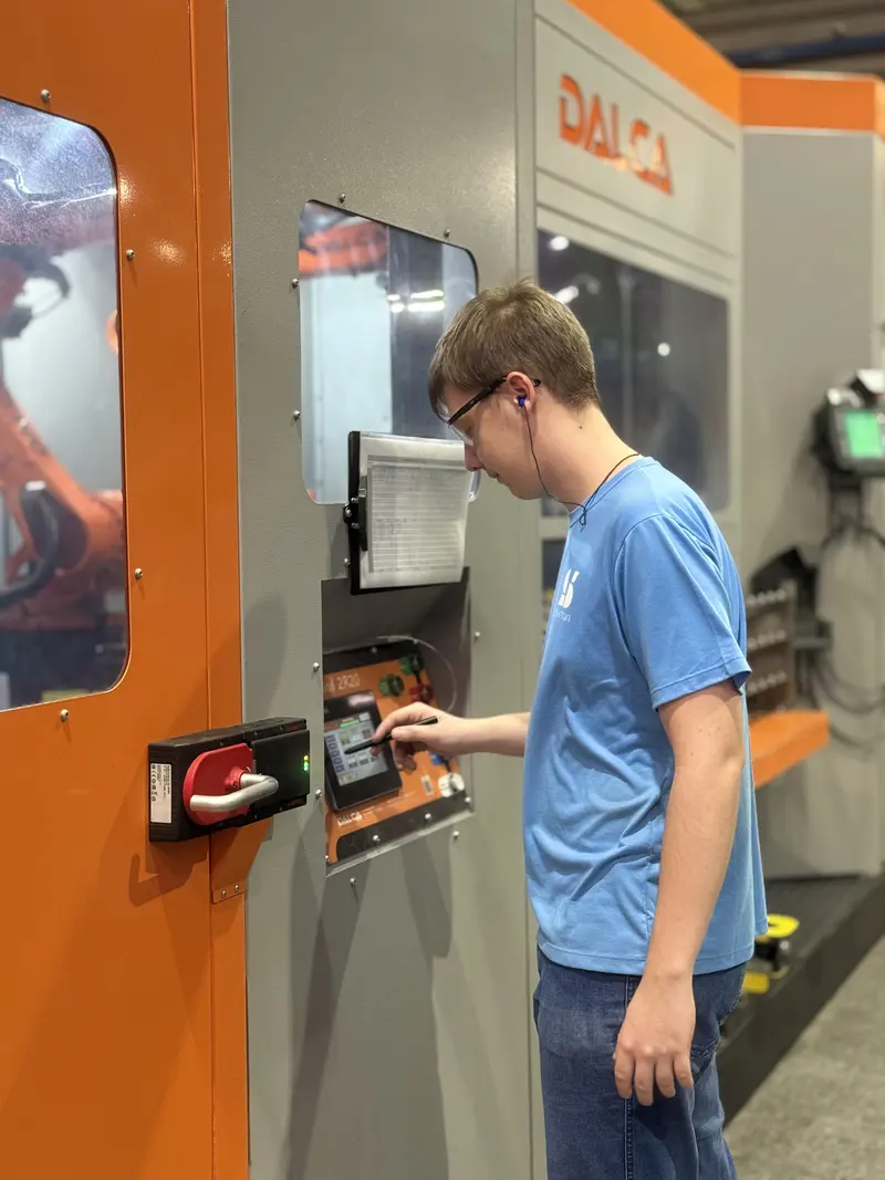 Sartori team member operating an automated cell