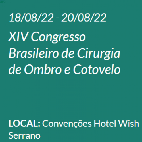 XIV Congresso Brasileiro de Cirurgia de Ombro e Cotovelo